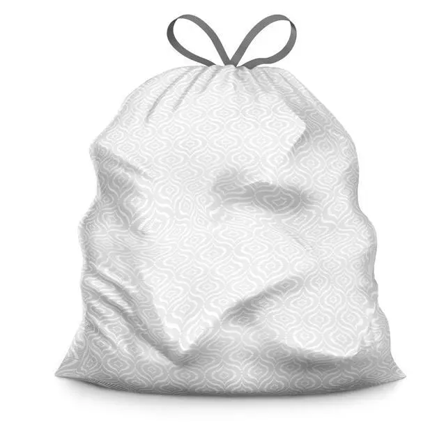 Alt view image 3 of 6 - Tall Kitchen Trash Bags - 13 Gallon, 20 Bags (1 Pack of 20 Bags), Drawstring - White bag in Lavender + Sage Scent with Microban
