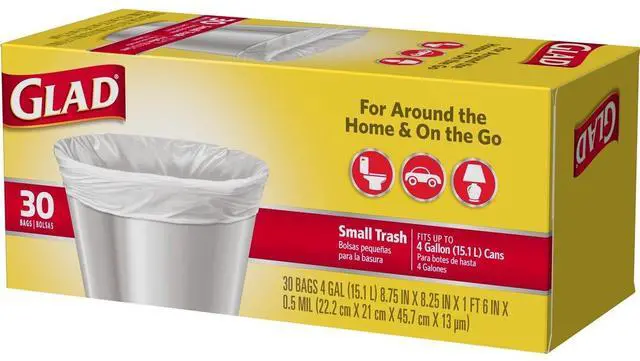 Alt view image 2 of 7 - Trash Bags, Small Garbage Bags - 4 Gallon White Trash Bag - 30 Count