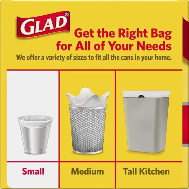 Alt view image 4 of 7 - Trash Bags, Small Garbage Bags - 4 Gallon White Trash Bag - 30 Count