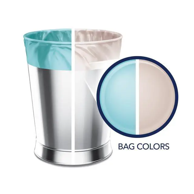 Alt view image 3 of 6 - Small Trash Bags - 4 Gallon, 80 Total Bags (2 Rolls of 40 Count), Twist Tie Duos (2 unique scent + color combinations) with Microban