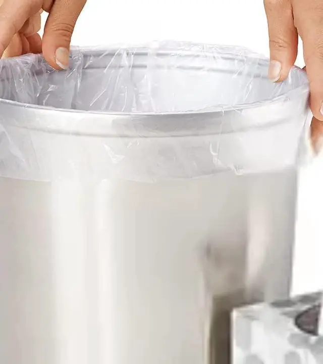 Alt view image 4 of 6 - 4 Gallon Trash Bags - 150 Small Mini Garbage Bags | 17" x 18" Clear Waste Basket Trash Bags | Bulk Plastic Bathroom Trash Can Liners