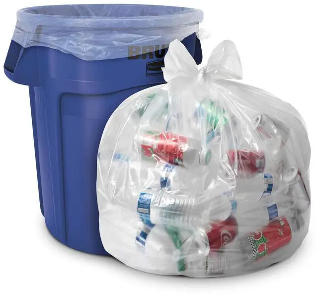 Main image of 33 Gallon Clear Trash Bags - 33" x 39" - 1.5 MIL (eq) - CSR Series - Heavy Duty Industrial Liners Clear Garbage Bags for Recycling, Contractors, Storage, Outdoor, 1 Count (Pack of 100)