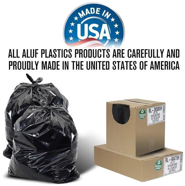 Alt view image 7 of 7 - RL-3036XH 20-30 Gallon Trash Can Liners (100 Count) - 30" x 36" - Thick 1.5 MIL Equivalent Black Trash Bags for Bathroom, Kitchen, Office, Industrial, Commercial, Recycling and More