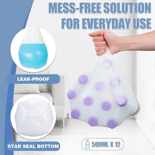 Alt view image 3 of 7 - Small Trash Bags 4 Gallon - 100 Count 4 Gallon Trash Bag, Unscented Small Garbage Bags Bathroom Trash Bags, White 4 Gal Trash Can Liners