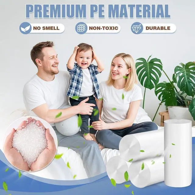 Alt view image 6 of 7 - Small Trash Bags 4 Gallon - 100 Count 4 Gallon Trash Bag, Unscented Small Garbage Bags Bathroom Trash Bags, White 4 Gal Trash Can Liners