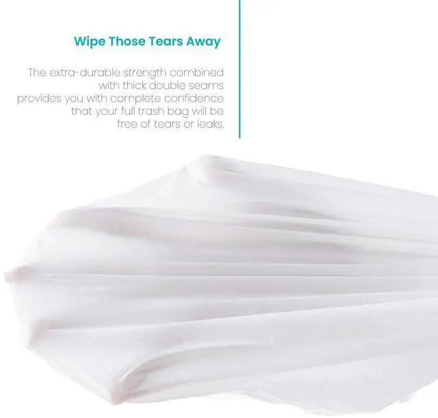 Alt view image 3 of 7 - 5.3 Gallon Kitchen Trash Bags with Drawstring Handles, Heavy Duty Custom Fit Design for 20 Liter Dual Recycling Liners, Code 20R, 60-Count