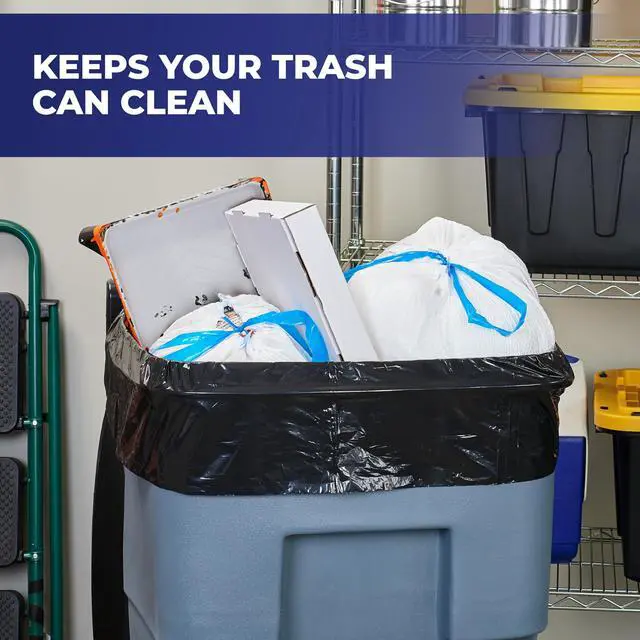 Alt view image 3 of 5 - Cart Liner Trash Bags, 65 Gallon, 10 Bags (Scent Free, ARM & HAMMER Odor Control, Drawstring)