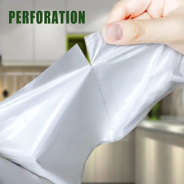 Alt view image 5 of 7 - Small Trash Bags, Small Garbage Bags 4-6 Gallon Biodegradable Can Liners Thicken, Size Expanded, White 200 Counts