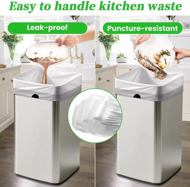 Alt view image 5 of 7 - Trash Bags 15 Gallon Tall Kitchen Drawstring Garbage Bags,Fit 13-15 Gal Bins,Extra Strong&Leak-Proof,Unscented&Recyclable Trash Can Liners for Home Office Industrial Bathroom Garden Lawn
