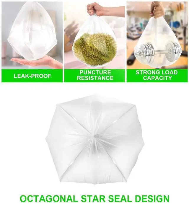Alt view image 3 of 6 - Small Clear Trash Bags 2.6 Gallon Garbage Bags Wastebasket Bin Liners 220 Count Plastic Trash Bags for Bathroom Bedroom Office Garbage Can (220 count)