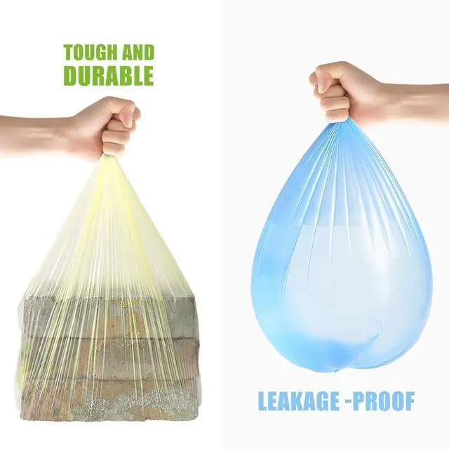 Alt view image 5 of 7 - 8 Gallon 330 Counts Clear Colorful Trash Bags Kitchen Garbage Bags, fit 25-30Liter Bathroom Trash Can Bin Liners, Plastic Bags for home office kitchenMulticolor