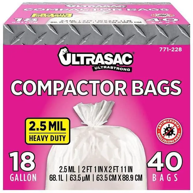 Main image of Trash Bags 18 Gallon for 15 inch Compactors - 25" x 35" 2.5 MIL
