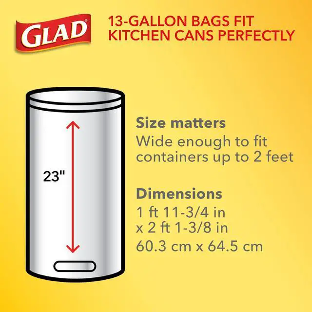 Alt view image 2 of 7 - Tall Kitchen Trash Bags 13 Gallon, Unscented Garbage Bags, Handle-Tie, 50 Count