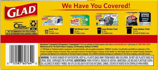 Alt view image 6 of 7 - Tall Kitchen Trash Bags 13 Gallon, Unscented Garbage Bags, Handle-Tie, 50 Count