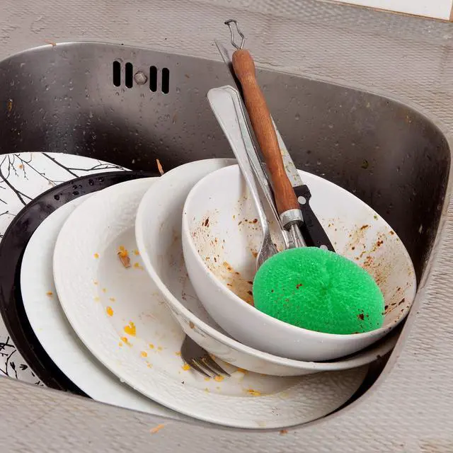 Alt view image 5 of 7 - 15 Pieces Plastic Dish Scrubbers for Dishes Pot Round Nylon Pad, Mesh Scouring Non Scratch Pads (Rainbow Colors)