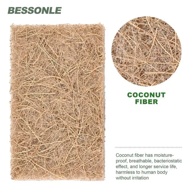 Alt view image 2 of 7 - 24 Pack Natural Scouring Pads - Heavy Duty Scrubbing Pads for Dishes - Non-Scratch - Reusable - Natural, Eco-Friendly, Biodegradable Sisal Fibers Sponges for Dishes, Compostable