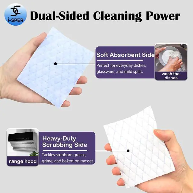Alt view image 4 of 7 - 24 Pack Scouring Scrub Pad Singles with Foam | Multi-Surface | Non-Scratch