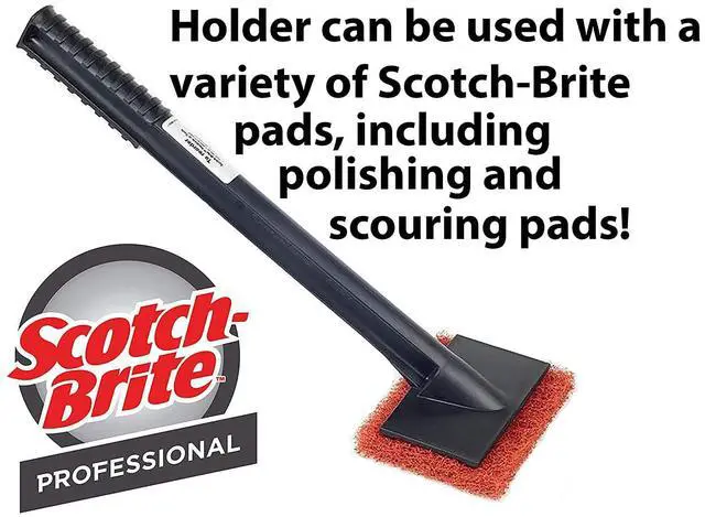 Alt view image 5 of 7 - Scotch-Brite Griddle Cleaning, Quick Clean Heavy Duty Scour Pad, 4 in x 5.25 in, 6 Pads/Pack, For Baked On Food and Cooking Oils, Use on Hot or Cool Griddle