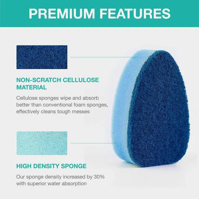 Alt view image 4 of 6 - Sponge Refills, Non Scratch Dish Wand Refills Replacement Heads
