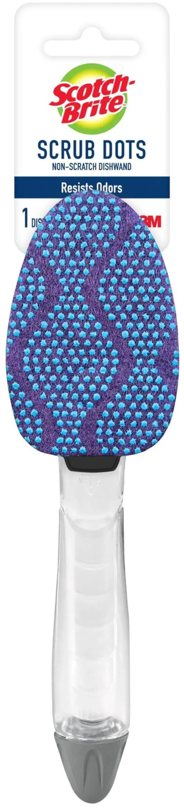 Main image of Scrub Dots Non-Scratch Soap-Dispensing Dishwand, 1 Count, Keeps Hands Out of The Mess, Fits All Scotch-Brite Refills, Assorted Colors