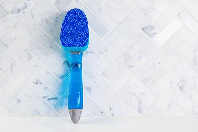 Alt view image 3 of 7 - Scrub Dots Non-Scratch Soap-Dispensing Dishwand, 1 Count, Keeps Hands Out of The Mess, Fits All Scotch-Brite Refills, Assorted Colors