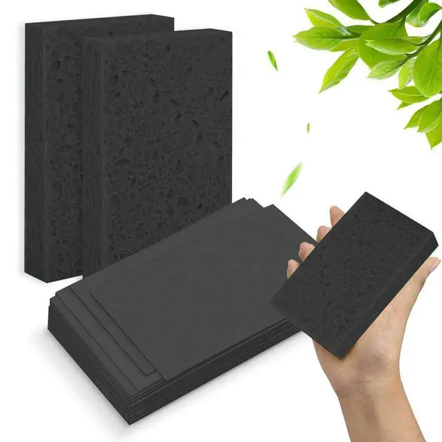 Alt view image 2 of 7 - 6 - Pack Non-Scratch Scrub Sponges - Sponge for Dishes and Washing Dishes, Cleaning Pads for Kitchen Home and MoreBlack