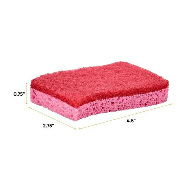 Alt view image 2 of 7 - Kitchen Sponges for Washing Dishes, Non-Scratch Cellulose Dish Scrub Sponges, Cleaning Sponges for Household Use, Safe Cleaning Products, Kitchen Sponges Pack of 12