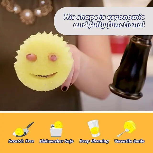 Alt view image 3 of 7 - Sponge - Lemon Fresh Scent - Scratch-Free Multipurpose Dish Sponge - BPA Free & Made with Polymer Foam - Stain & Odor Resistant Kitchen Sponge (1 Count)