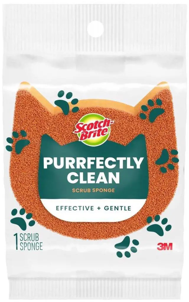 Main image of Purrfectly Clean Non-Scratch Scrub Sponge, Two- Sided, Limited Edition, 1 Sponge