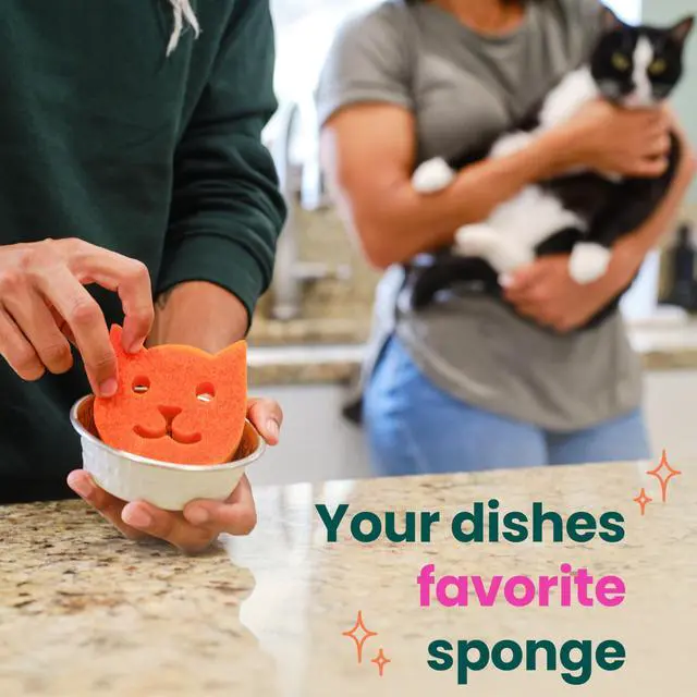 Alt view image 5 of 7 - Purrfectly Clean Non-Scratch Scrub Sponge, Two- Sided, Limited Edition, 1 Sponge