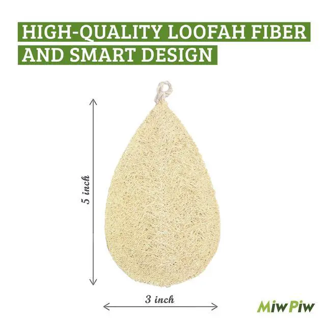 Alt view image 2 of 7 - Natural Loofah Dish Sponge Pack 3 Vegetable Scrubber for Kitchen -100% Biodegradable Compostable Dishwashing Scouring Pad Zero Waste Plastic Free Eco Friendly Sustainable