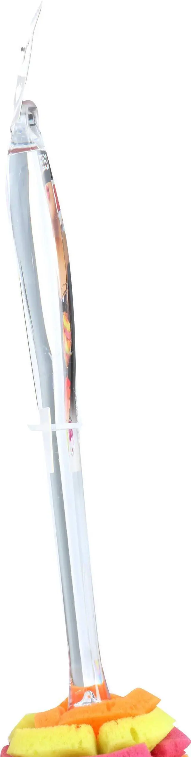 Alt view image 3 of 6 - Plum/Lime/Orange Multicolor Clear Sponge Brush, 1 EA