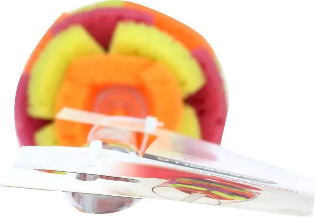 Alt view image 5 of 6 - Plum/Lime/Orange Multicolor Clear Sponge Brush, 1 EA