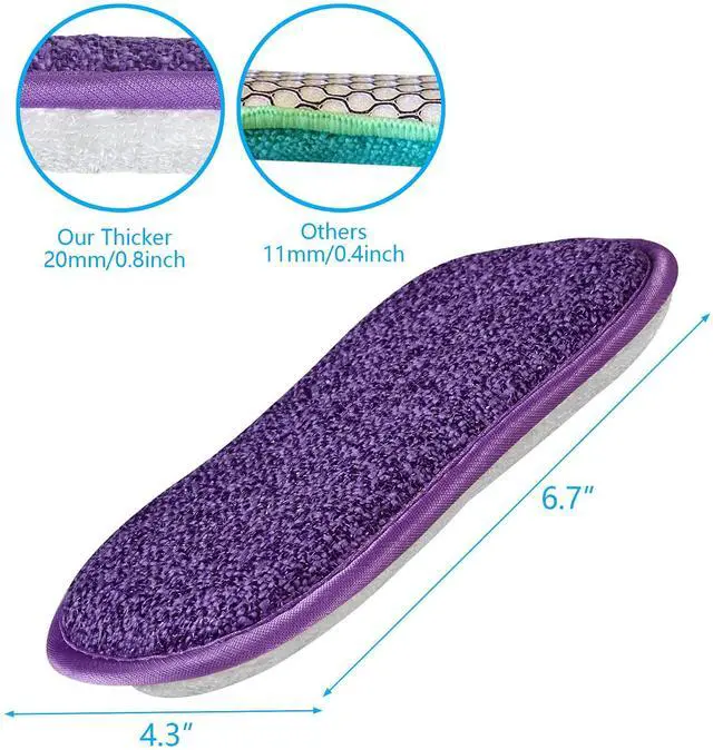 Alt view image 4 of 7 - Kitchen Dish Sponge Scrubber Non Scratch, Dishcloth No Odor Reusable Washable Multipurpose Scrub Pads Sponges Heavy Duty for Dawn Dish Soap Cleaning of Sink Pans