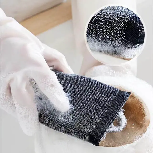Alt view image 5 of 6 - Steel Wool Scrubber Dish Sponges - Kitchen Scrubbing Pads Pot Scrubber for Kitchen Non Scratch, Soft and Fast sponges for Cleaning (6 Pack)