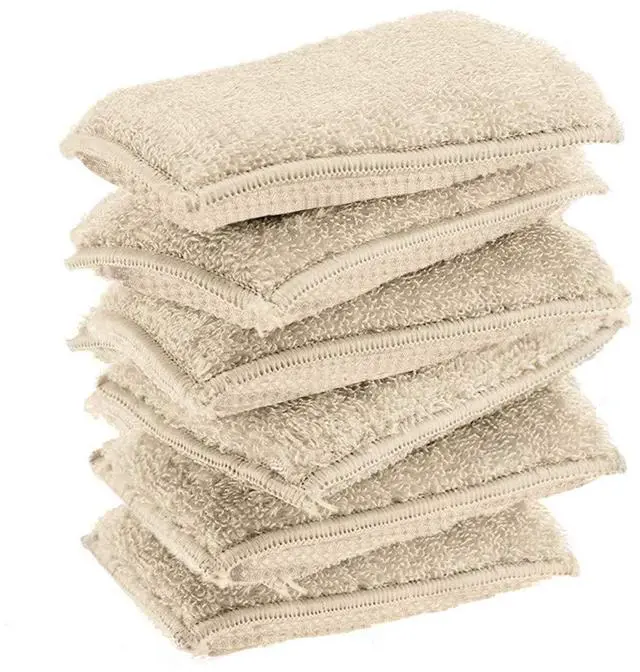 Main image of Bamboo Kitchen Sponges Dish Sponges Natural Cleaning Sponges Beige 6 Pack