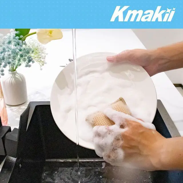 Alt view image 7 of 7 - Bamboo Kitchen Sponges Dish Sponges Natural Cleaning Sponges Beige 6 Pack