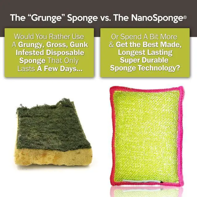 Alt view image 2 of 7 - Sponge Cleaning Sponges. Supersized Everyday Heavy Duty Household Kitchen and Dish Sponge. 2 Pack. 4.5 x 3
