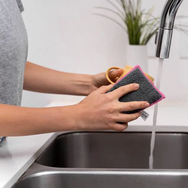 Alt view image 5 of 7 - Sponge Cleaning Sponges. Supersized Everyday Heavy Duty Household Kitchen and Dish Sponge. 2 Pack. 4.5 x 3