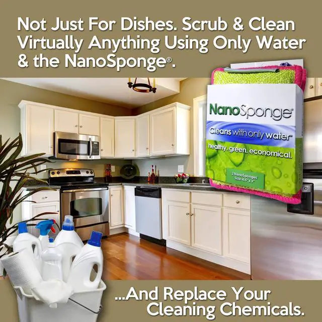 Alt view image 6 of 7 - Sponge Cleaning Sponges. Supersized Everyday Heavy Duty Household Kitchen and Dish Sponge. 2 Pack. 4.5 x 3
