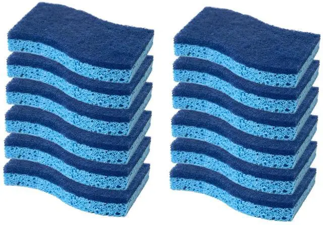 Main image of 12 Pack Non-Scratch Dish Sponge, Dual Sided Kitchen Sponges for Dishes, Long Lasting Dishwashing Household Cleaning Sponges for Kitchen, Easy to Dry and Reusable