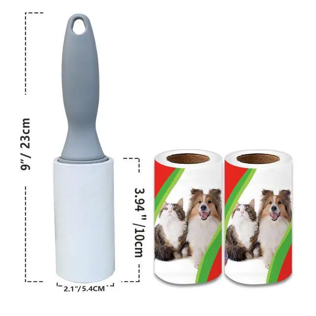 Alt view image 2 of 7 - Pet Hair Lint Rollers, 3 Pack, 90 Sheets Each Reusable Sticky Roller for Pet Hair, Cat & Dog Hair Remover, Lint Remover, Pet Hair Remover for Furniture, Clothing & Cars