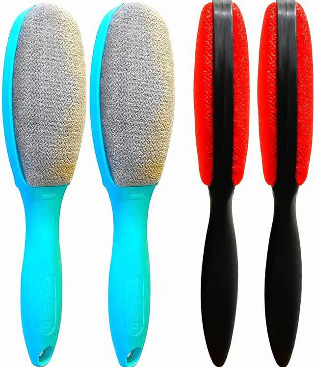 Alt view image 3 of 7 - 4Pack 2Colors Lint Brush for Clothes Furniture Couch, Lint Brush Pet Hair Remover for Clothes Brush, Reusable Lint Brushes for Pet Hair,Velvet Brush, Pet Brush, Fabric Brush