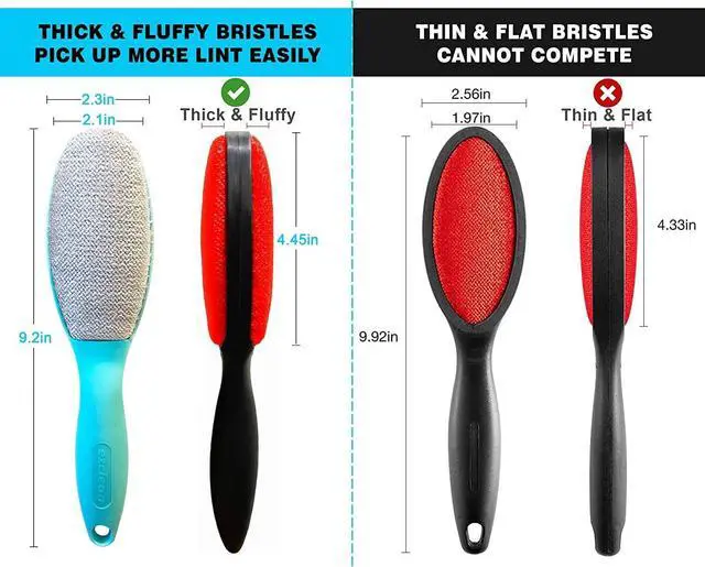 Alt view image 4 of 7 - 4Pack 2Colors Lint Brush for Clothes Furniture Couch, Lint Brush Pet Hair Remover for Clothes Brush, Reusable Lint Brushes for Pet Hair,Velvet Brush, Pet Brush, Fabric Brush