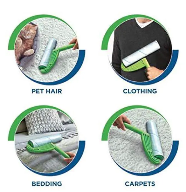 Alt view image 5 of 7 - 10-Inch Wide Lint Roller Refills, 3 Rolls with 50 Sheets Each (150 Sheets Total), Extra Sticky Pet Hair Remover for Carpet & Furniture