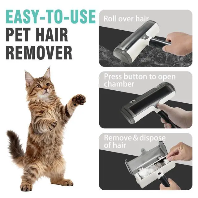 Alt view image 3 of 7 - Pet Hair Remover, Roller, Remove Dog Hair and Cat Hair Easily (Black)