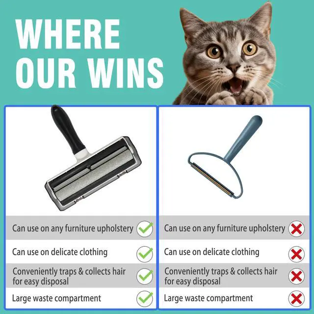 Alt view image 6 of 7 - Pet Hair Remover, Roller, Remove Dog Hair and Cat Hair Easily (Black)