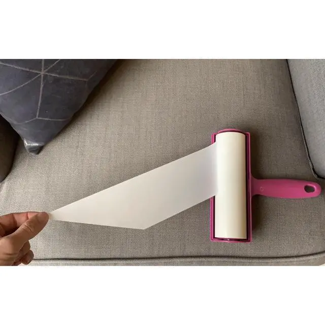 Alt view image 5 of 6 - Large Lint Roller 6.3" with Extra Refill -120 Sticky Sheets, Protective Cover Design, Big Lint Roller for Pet Hair, Furniture, Bed, Couch, Floor & More