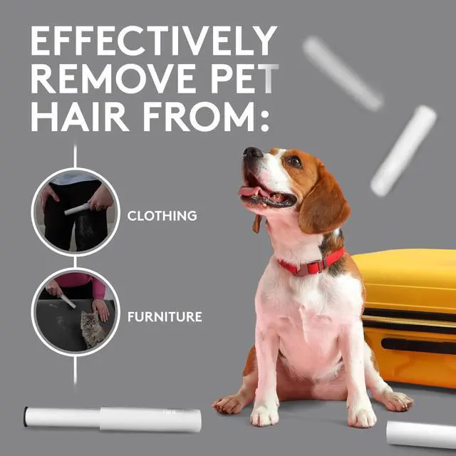 Alt view image 7 of 7 - Classic White Retractable Mini Lint Roller with 30 Extra Sticky Sheets, Small and Portable Lint Roller, Ideal Pet Hair Remover, Travel Lint Rollers for pet Hair Extra Sticky