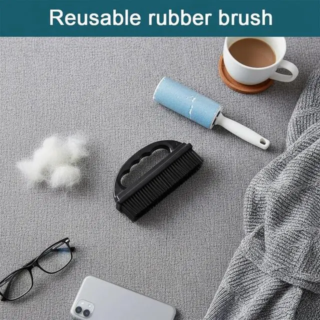 Alt view image 3 of 7 - Rubber Brush - Effortless Pet Hair & Lint Removal for Couches & Clothes